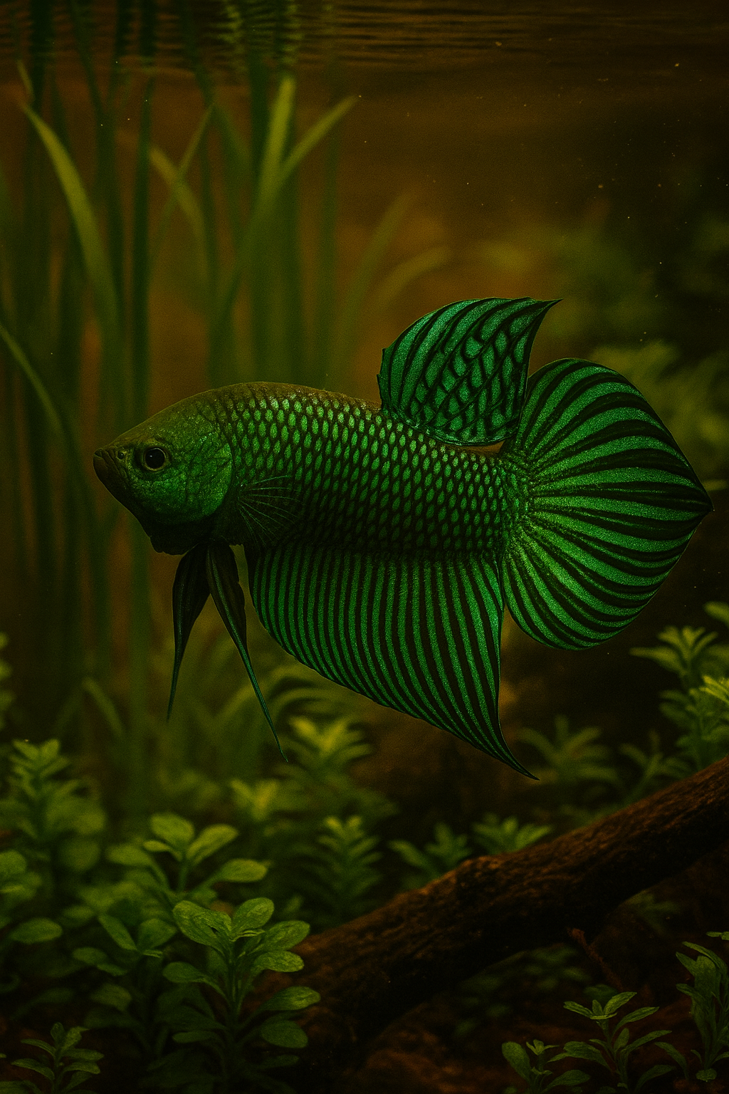 Mahachai Betta – dark water display